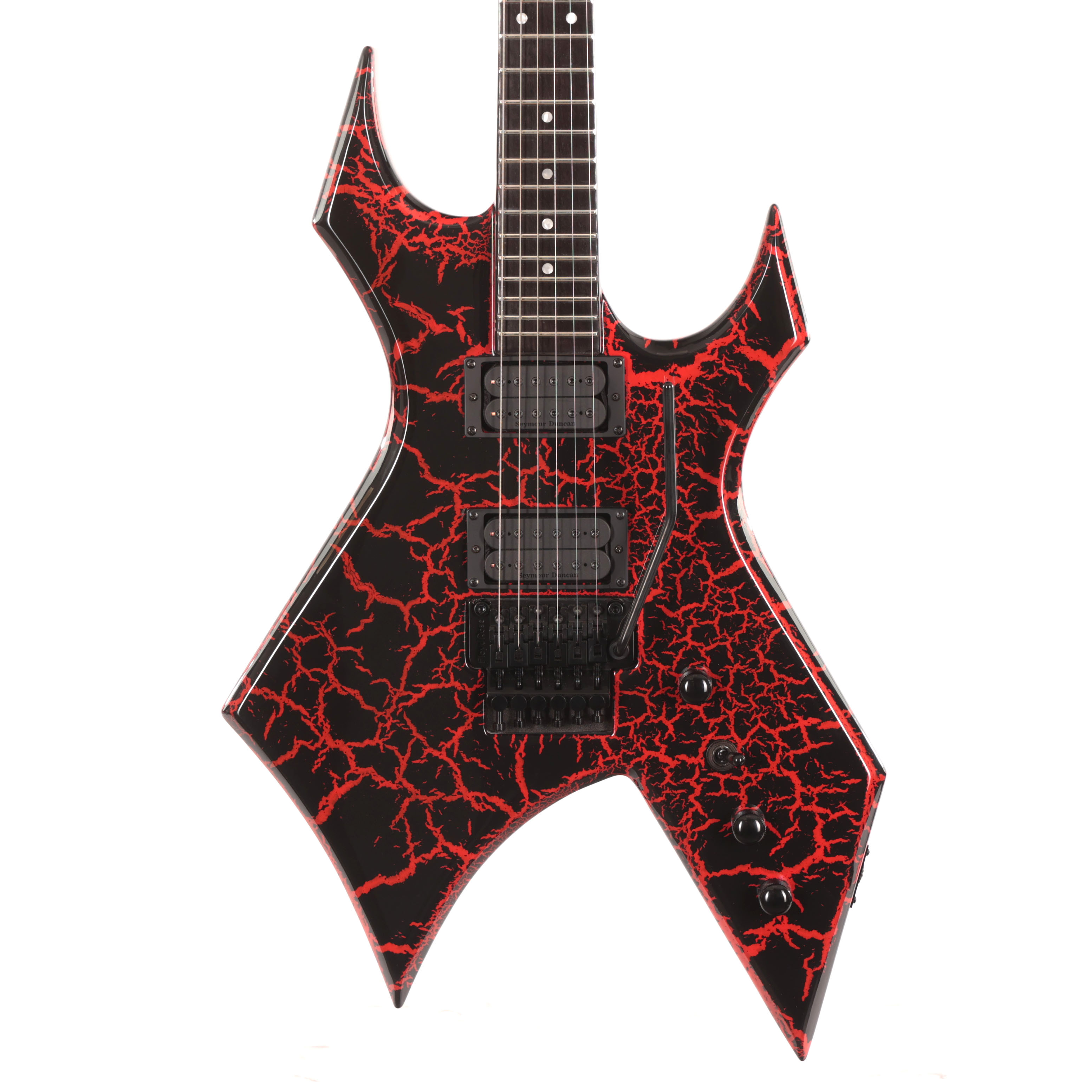 BC Rich Warlock Legacy Floyd Rose Guitar in Red Crackle